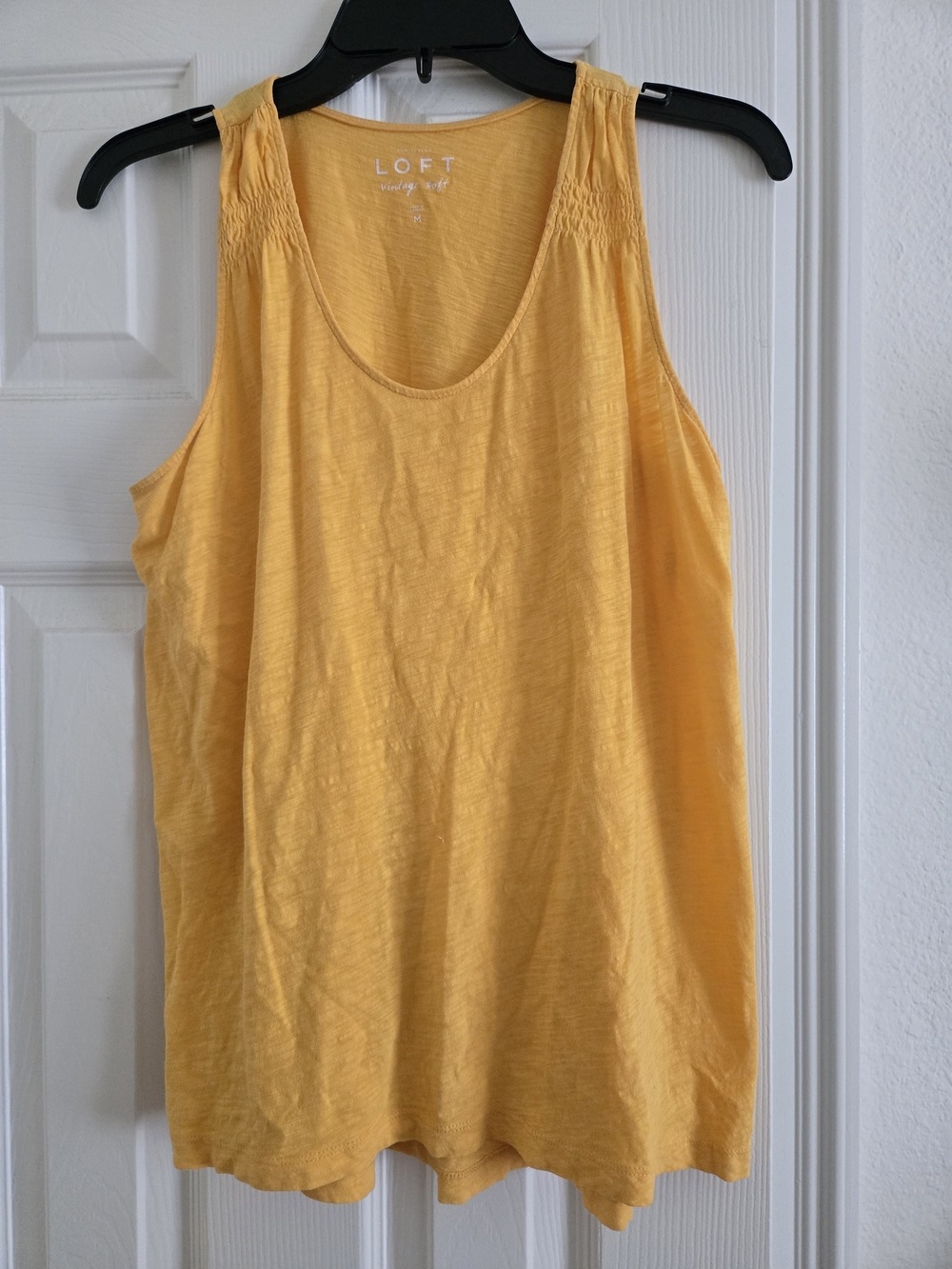 LOFT Sunlit Yellow Scoop Neck Tank